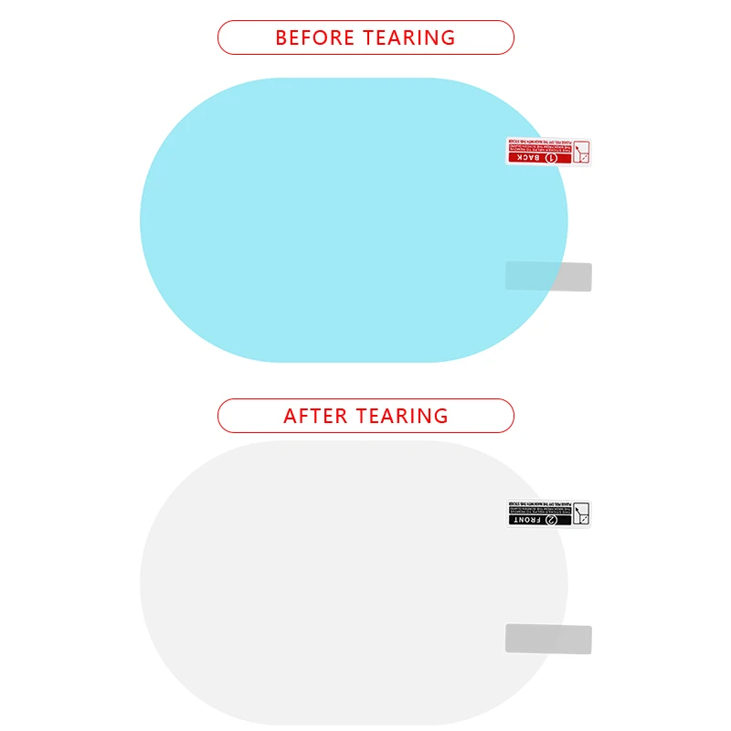 1 шт. Автомобильная наклейка, противотуманная Автомобильная зеркальная защитная пленка заднего вида, автомобильная зеркальная пленка, прозрачная пленка, мембрана, водонепроницаемые автомобильные аксессуары
