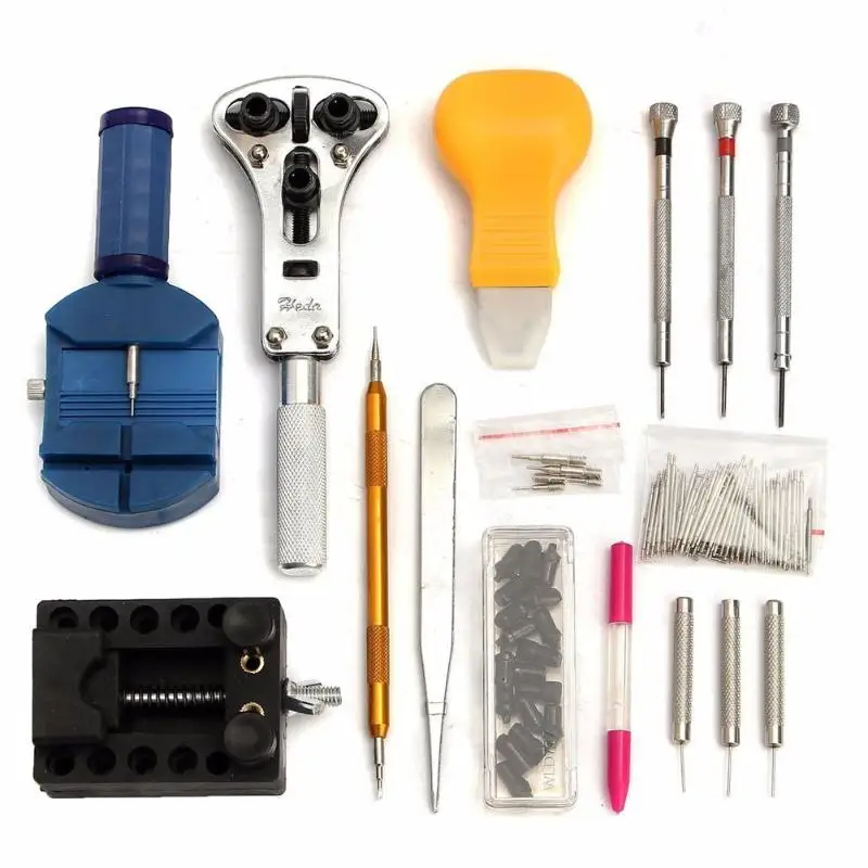 

144Pcs New Watch Tools Watch Opener Remover Spring Bar Repair Pry Screwdriver Clock Watch Repair Tool Kit Watchmaker Tools Parts