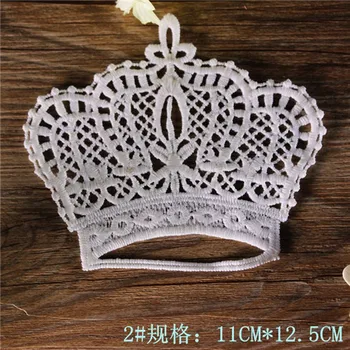 

Vintage Heart Cotton Patches Lace Crochet doilies Appliques Motifs Embroidery Patches Clothes Trim 20 pcs Wholesale