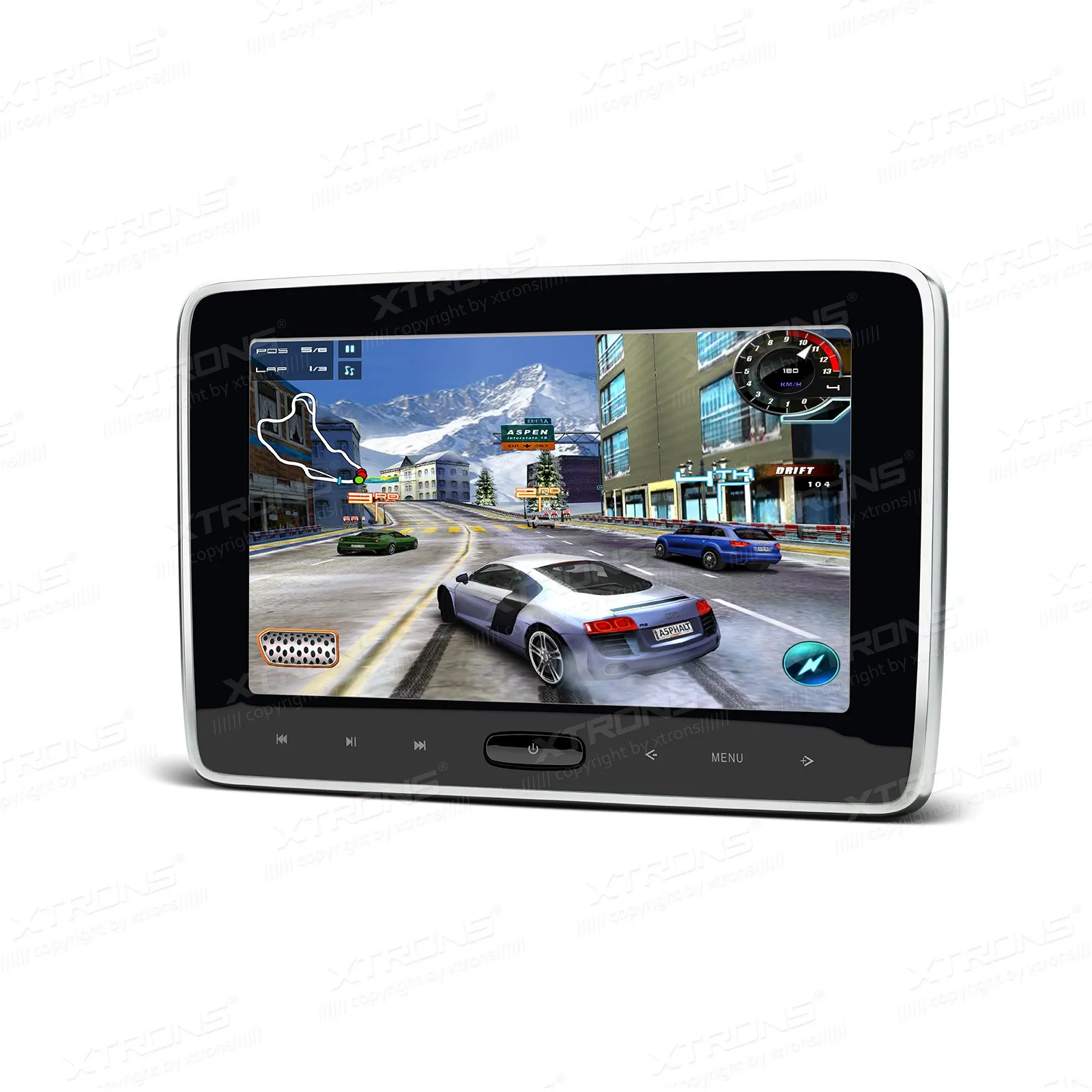 Perfect 10.1" Touch Button Headrest Car DVD Car Headrest DVD Car Headrest Monitor DVD with Built-in HDMI Port & 1024*600 Resolution 2