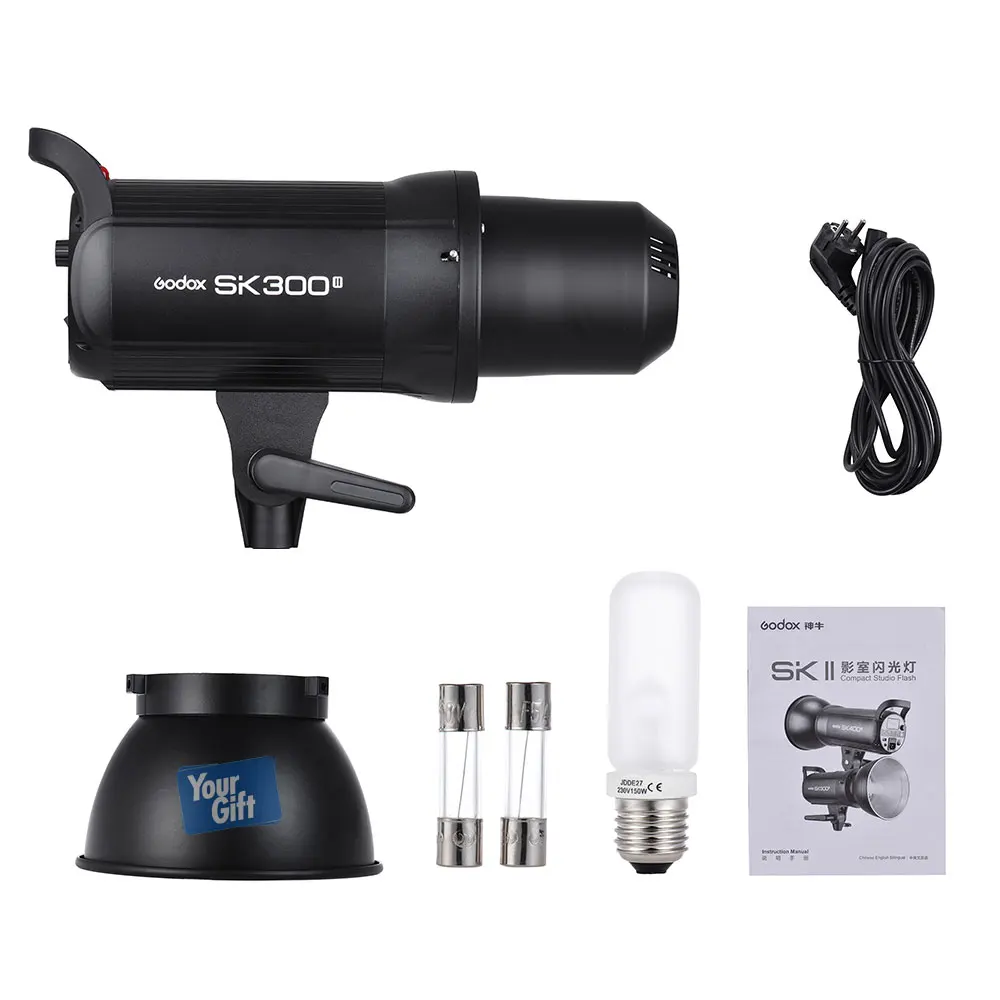Godox SK300II Studio Flash With 2.4G Wireless X system+Bowen mount standard cover Gift (5)