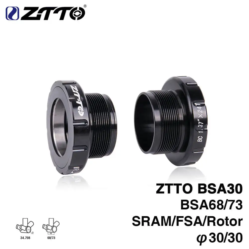 

ZTTO BSA30 BB68 MTB Road Bike Bearing Bottom Brackets Mountain Bike for SRAM Rotor Raceface FSA SLK BB386 30mm Crankset