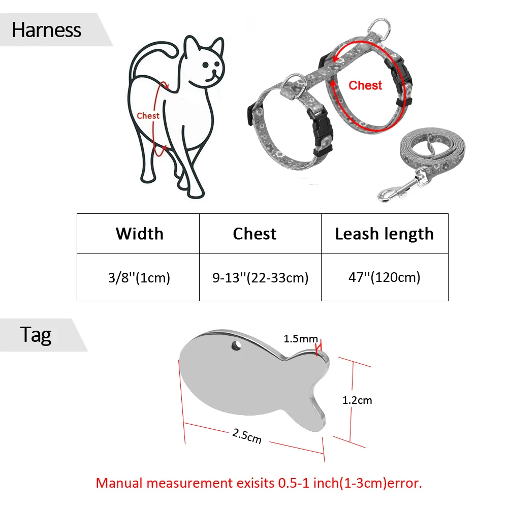 Нейлоновый Поводок для кошек, щенков, на заказ, с принтом, для прогулок, кошек, котят, жилет для домашних животных, тяговый поводок, набор поводков с бесплатной гравировкой, ID тег, розовый