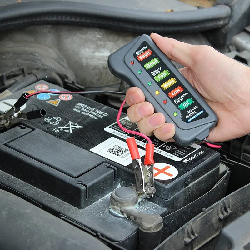 12 V автомобиль Батарея и генератора Тесты er-Тесты Батарея условие & генератор зарядки (светодиодный индикатор)