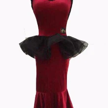 На заказ по индивидуальному заказу Профессиональный бархатный Латинский Румба ча-ча Румба Самба Пасо двойной jive танцевальное платье