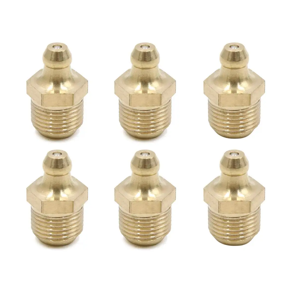 

Uxcell 6pcs M12 x 1 Thread Brass Straight Grease Nipple Fitting for Motorcycle Car