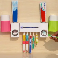 Профессиональный практичный Антибактериальный УФ-светильник, ультрафиолетовая зубная щетка, дозатор, стерилизатор, держатель для ванной зубной щетки, очиститель с 2 чашками