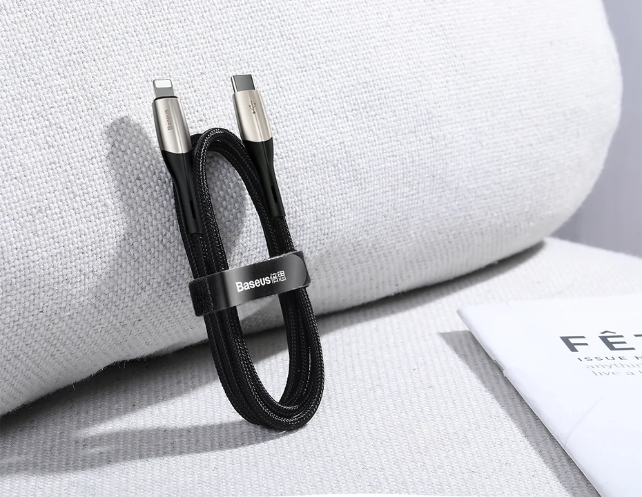 Baseus 18 Вт USB кабель type C к ip-порту для iPhone samsung Xiaomi PD кабель для быстрой зарядки USB-C зарядное устройство кабель для мобильного телефона type-C