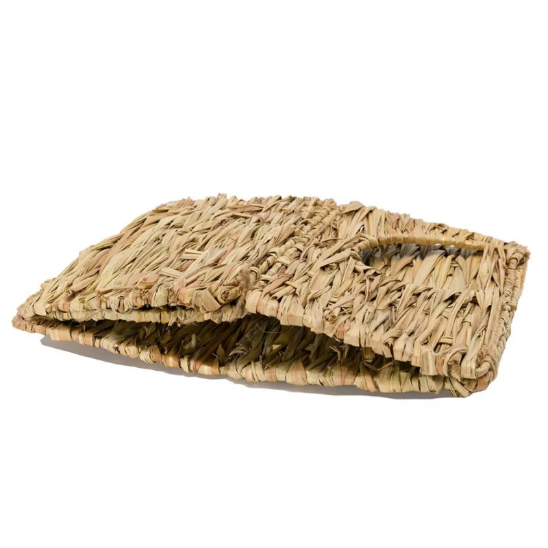  Handcraft Woven Grass Hamster Nest Small Pet Rabbit Hamster Cage House Chew Toys Foldable Pig Rat H