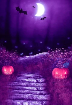 

2016 New Arrival Halloween Photography Backdrops Purple Photo Background For Newborn Portrait Party XT-4386