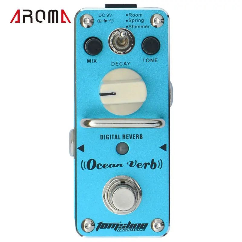 AROMA AOV 3 Ocean Verb Digital Reverb Electric Guitar Effect Pedal Mini