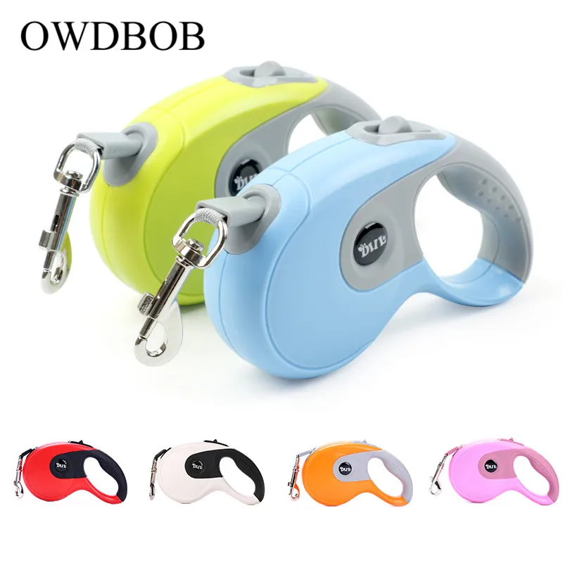 

OWDBOB 3M 5M Automatic Retractable Dog Leash Leads Extending Dog Walking Running Leads Traction Rope for Small Medium Large Dog