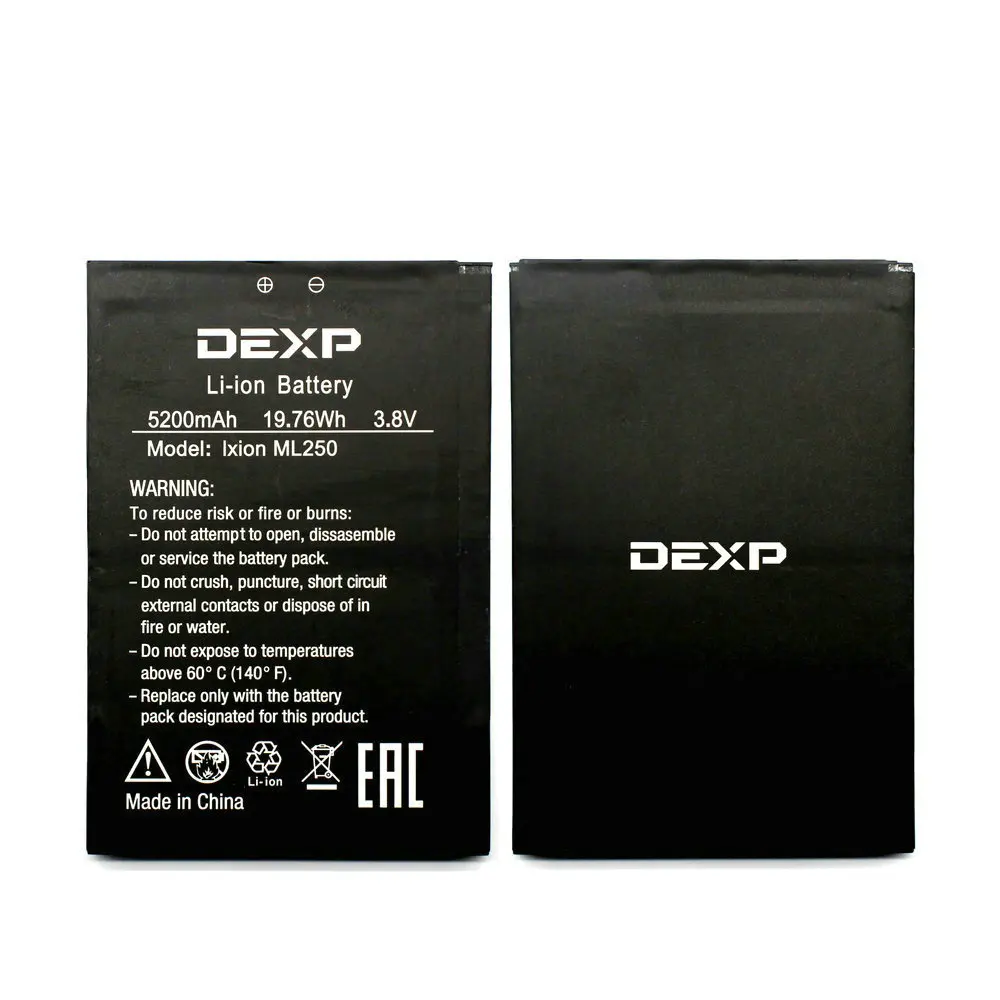 

High Quality 5200mAh Battery For DEXP IXION ML250 Phone+ Tracking Code