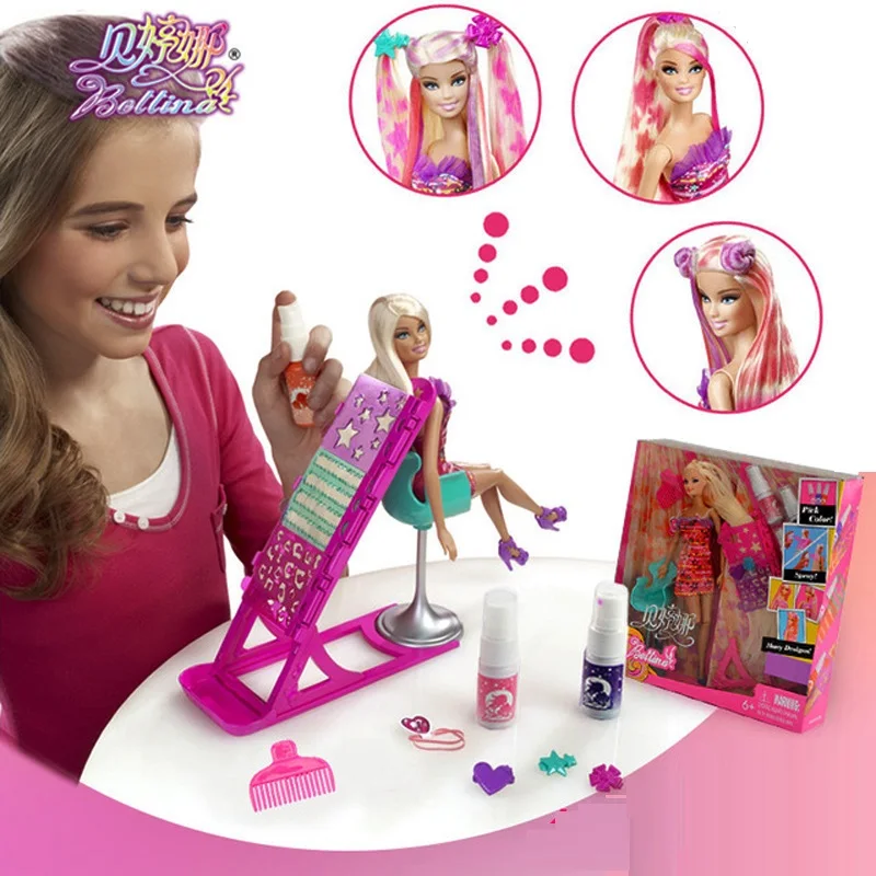 

Girl Pretend Toy Hairdressing Makeup Set Beauty Salon Accessories Kit DIY Play Beauty Doll Hairstyle Kids Baby Birthday Gifts