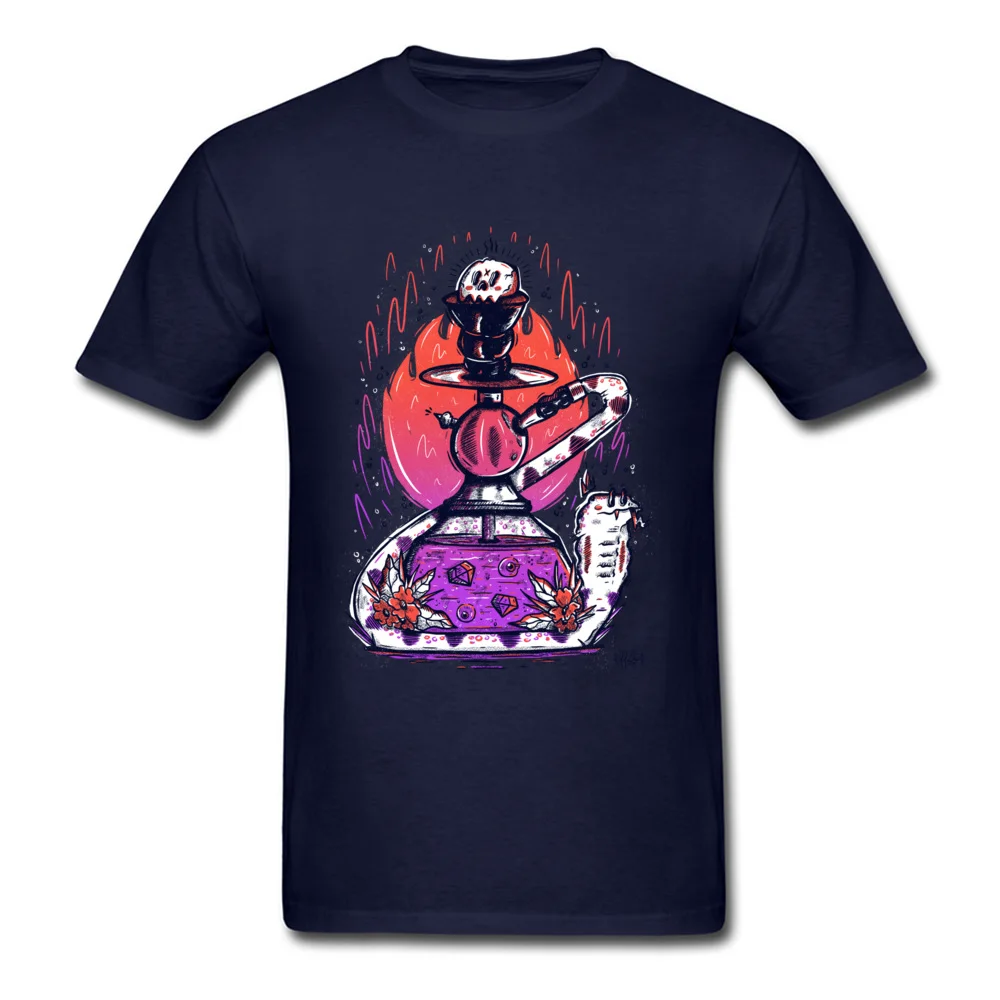 Graphic Mens T Shirts Shisha In The Grass Custom Tops T Shirt 100% Cotton Fabric Short Sleeve Leisure T Shirts O-Neck Shisha In The Grass navy