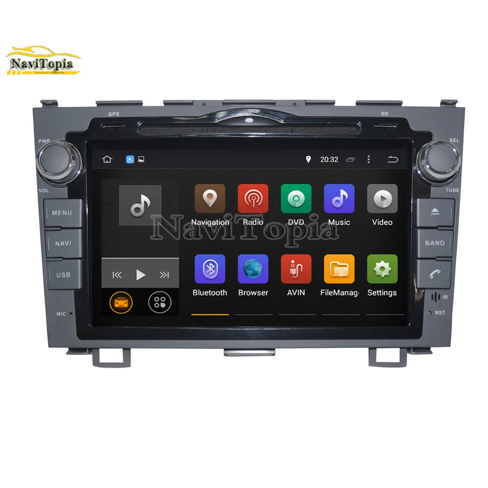 Discount NAVITOPIA 4G RAM 64G ROM PX6 Six Core Android 9.0 Car DVD Multimedia Player GPS Navigation for Honda CRV 2006 2007 2008-2011 1