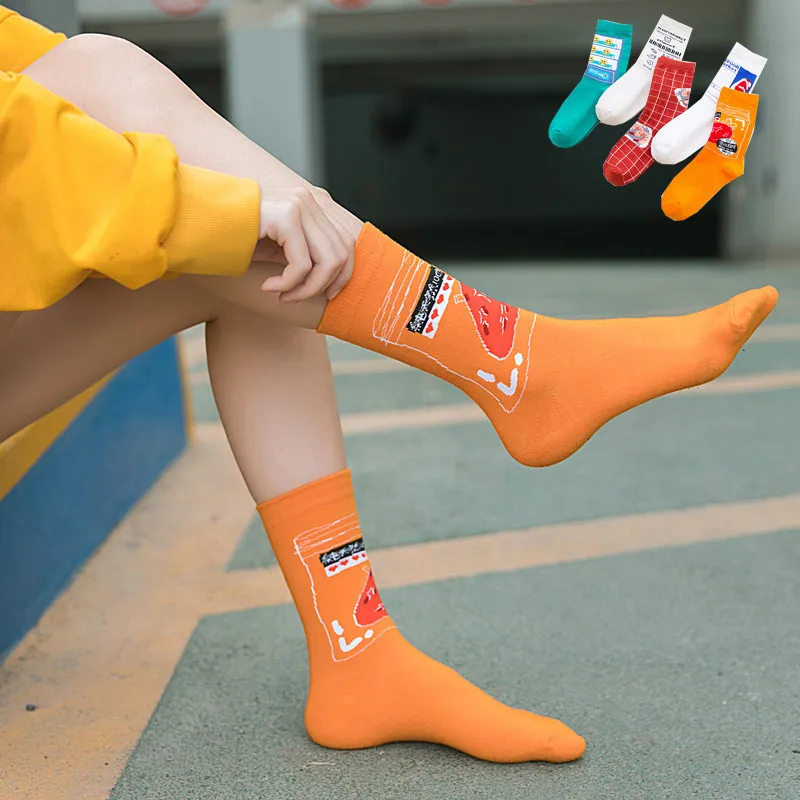 

1 Pair Korean Style kawaii Funny socks Women Lovely Cartoon High Quality Cotton meias for femme sock
