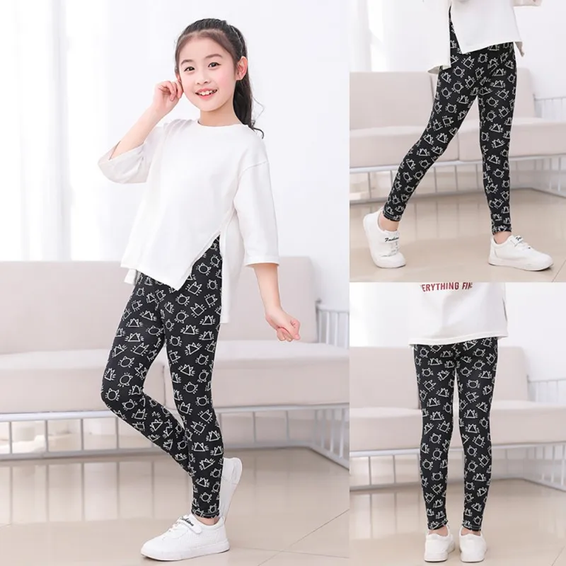 

Kid Pants Baby Kids Childrens Printing Flower Toddler Classic Leggings Girls Pants Girls Legging For 5-13T