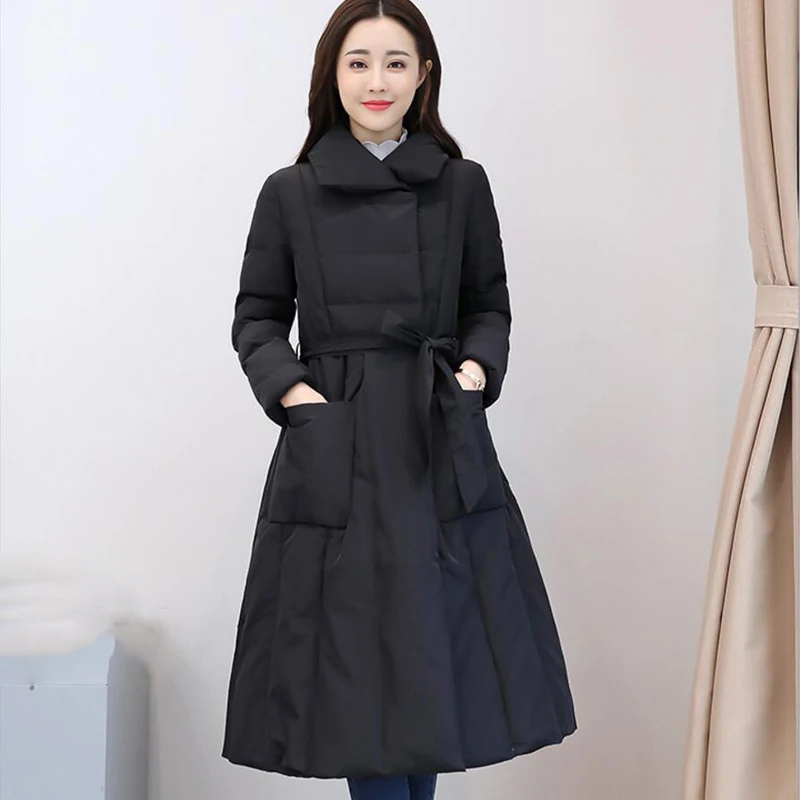 Новая зимняя коллекция, женский пуховик, куртка, теплый, высокое качество, женский пуховик, женская утепленная куртка большого размера плюс, верхняя одежда - Цвет: Черный