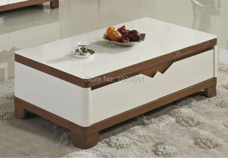 

Modern Coffee Table Cam Sehpalar Muebles Mesas Real Mirrored Furniture Led Bar Wooden Coffee With Desktop New Model Tea 869