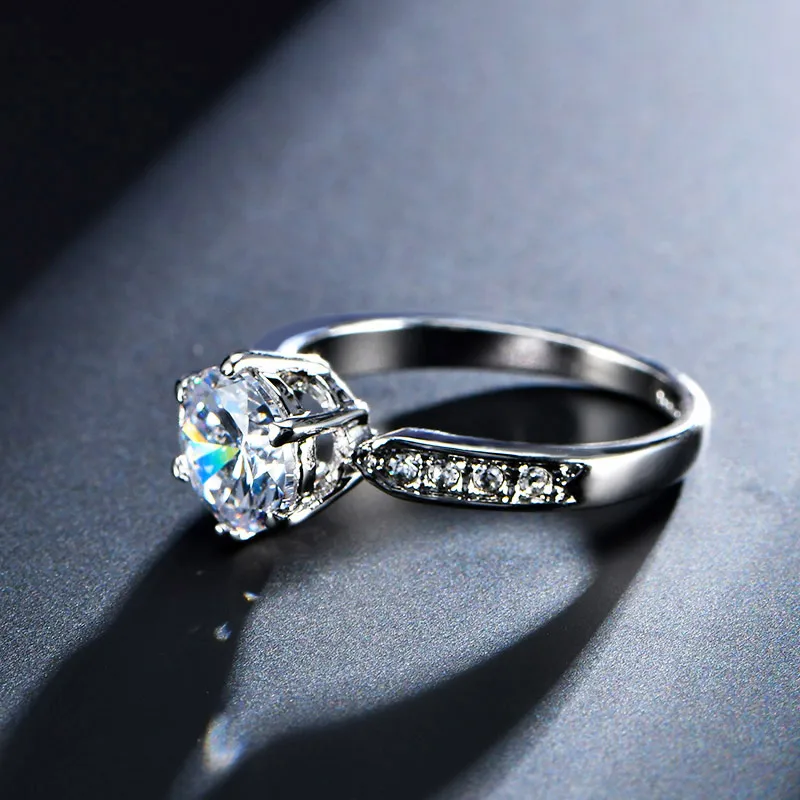1.75ct AAA Zircon Engagement Rings for women Rose gold color Wedding rings female anel Austrian Crystals Jewelry top quality