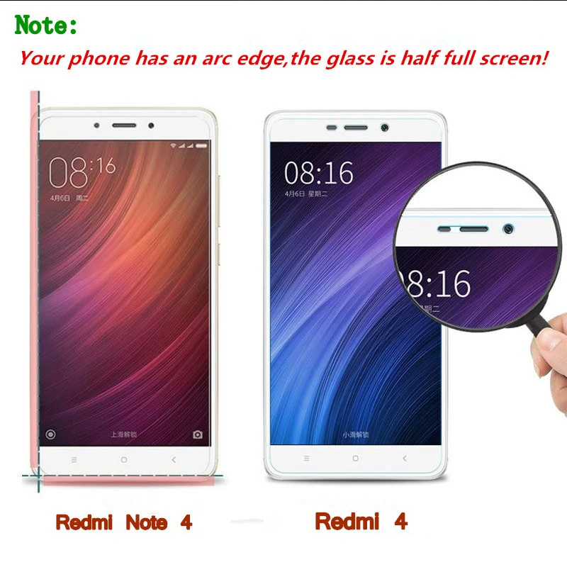 Защитное стекло для xiaomi xiomi 4x 4a x4 a4 4 a x redmi4x redmi4a redmi note4x note4 4i 4c 4S закаленное защитное
