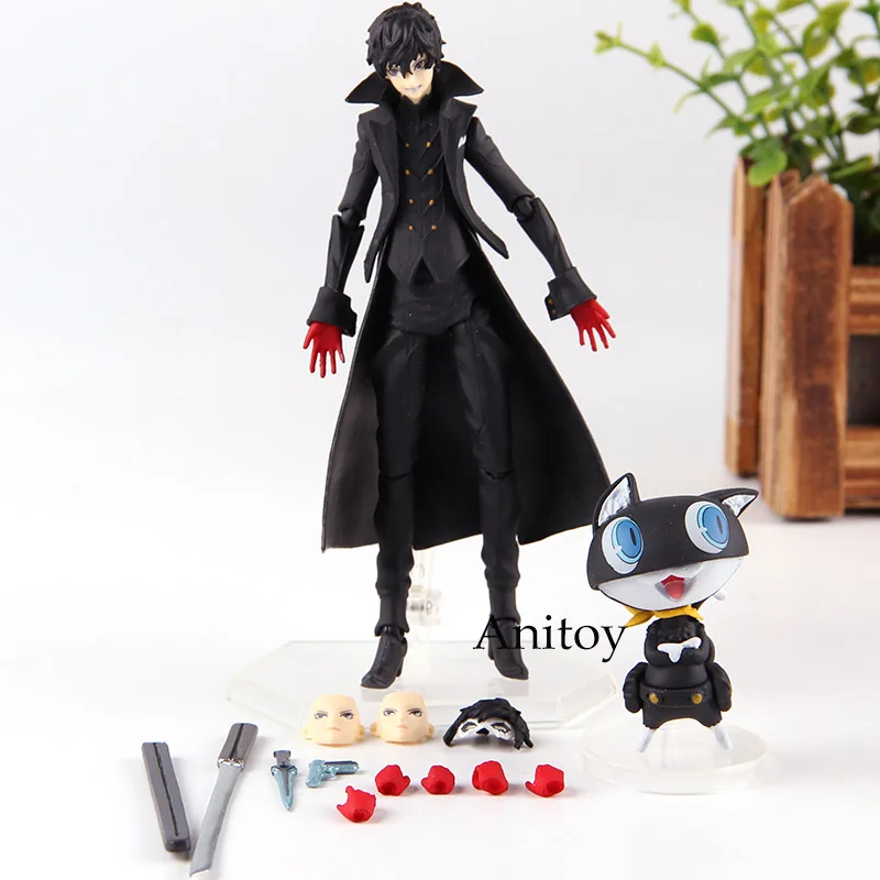 

Action Figure Persona 5 Akira Kurusu Joker with Morugana Mona Anime Figma 363 PVC Persona5 Collection Movable Model Toys