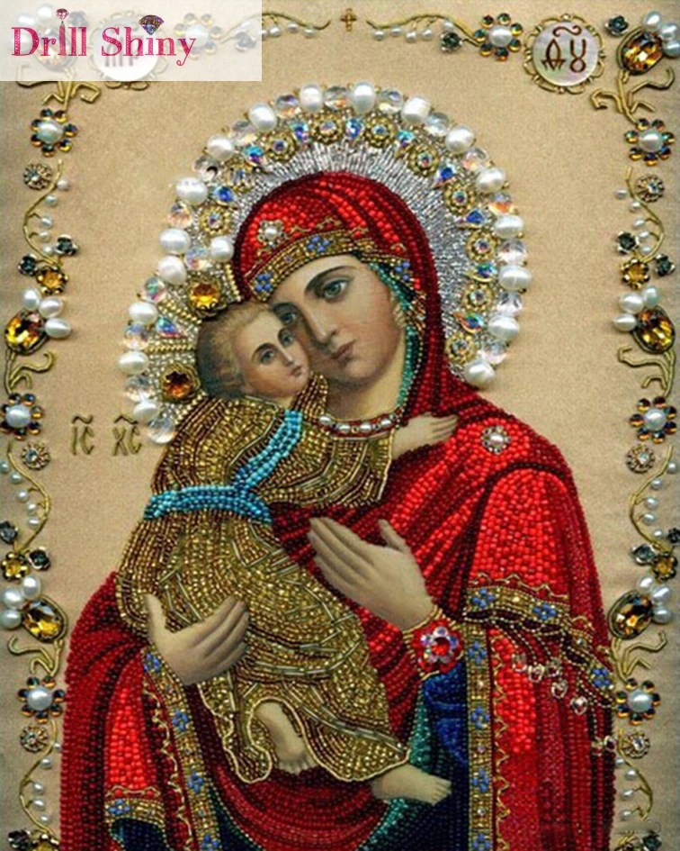 

5D Diy Diamond Painting Square Diamond Mosaic Religion Madonna and child Pictures Of Rhinestones Home Decor Embroidery