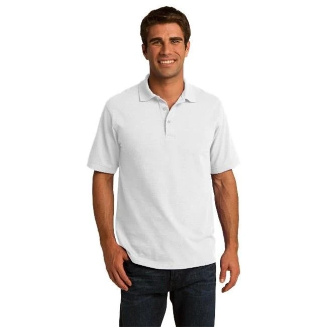 Port & Company KP155 Mens Core Blend Pique Polo T-Shirt White - 2XL