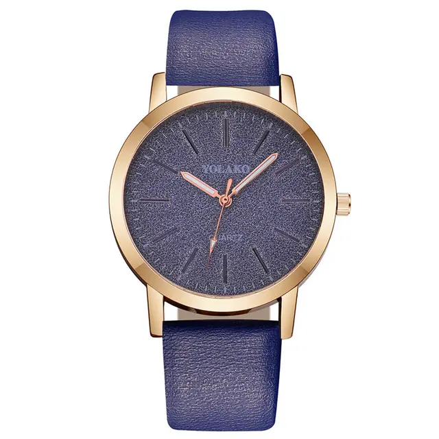 Top Brand High Quality Fashion Womens Ladies Simple Watches Geneva Faux Leather Analog Quartz Wrist Watch clock saat Gift 5