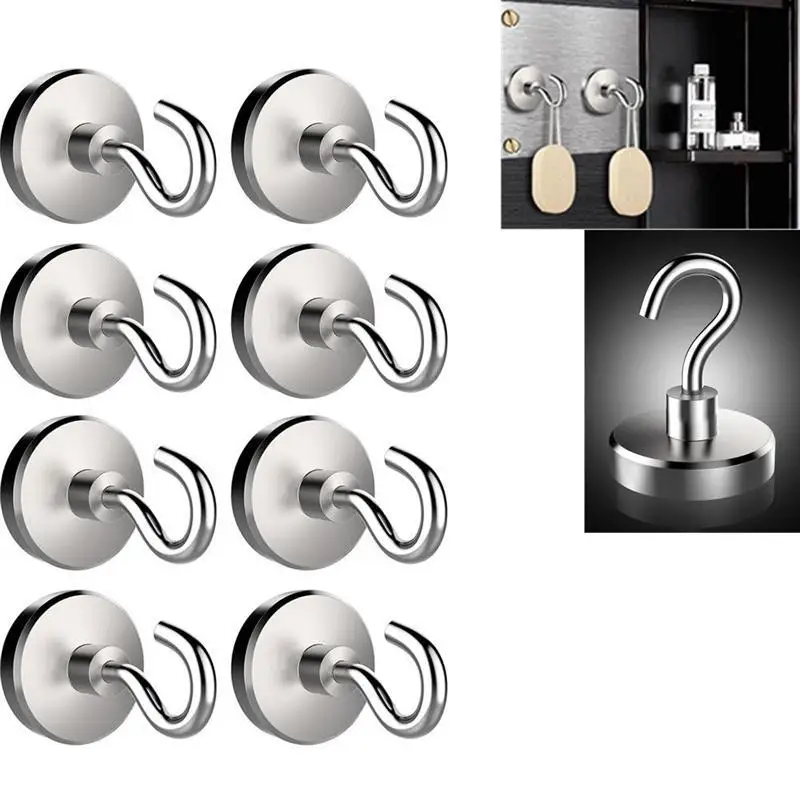 6 шт. сильные магнитные крючки кухонные настенные магнитные крючки для хранения и организации кухонные принадлежности