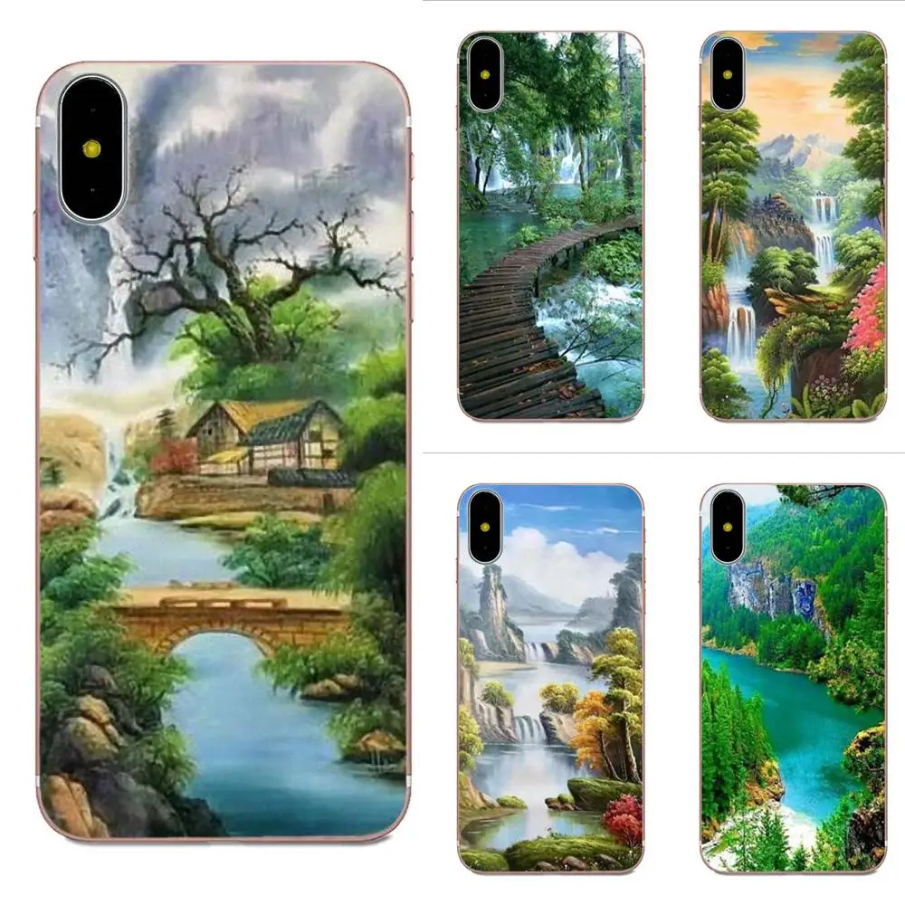 Для Galaxy Alpha Core Note 2 3 4 S2 A10 A20 A20E A30 A40 A50 A60 A70 M10 M20 M30 чехол для телефона Fundas Cover Mountain Stream |