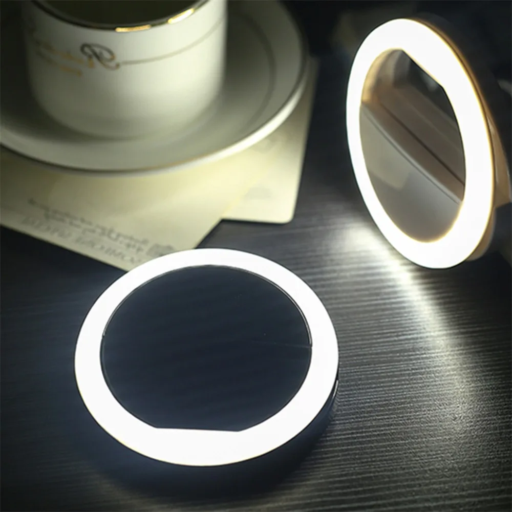 Kogngu Usb Charging Selfie Ring Led Light Lamp Mobile Phone Lens LED Selfie Lamp Ring Flash for Iphone for Samsung Xiaomi