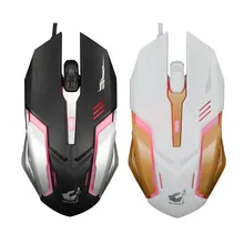 3200 dpi 4 кнопки проводной светодиодный светильник оптическая Usb эргономичная профессиональная геймерская игровая мышь металлическая пластина для ПК ноутбук компьютер# ZS