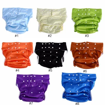 

1PC Adult Cloth Diaper 8 Colors 2018 New Adjustable Reusable Waterproof Ultra Absorbent Incontinence Nappy Pants Adult Diaper
