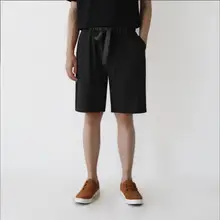 M-4XL, летние тонкие шелковые шорты со льдом, мужские свободные спортивные штаны, дышащие пляжные шорты, Стильные повседневные шорты больших размеров