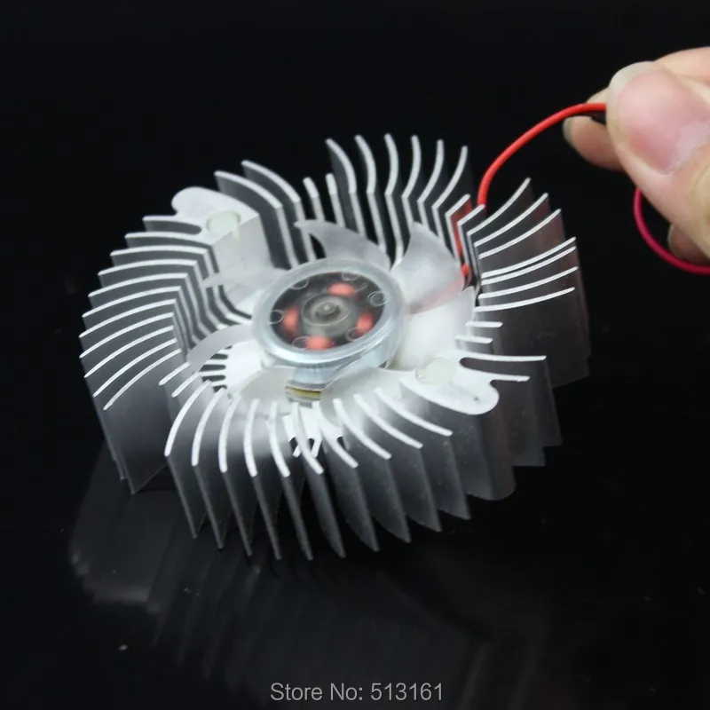 

1 Piece 12V 2 Pin Heatsink Mounting Hole Distance 55mm Card Cooler VGA Fan