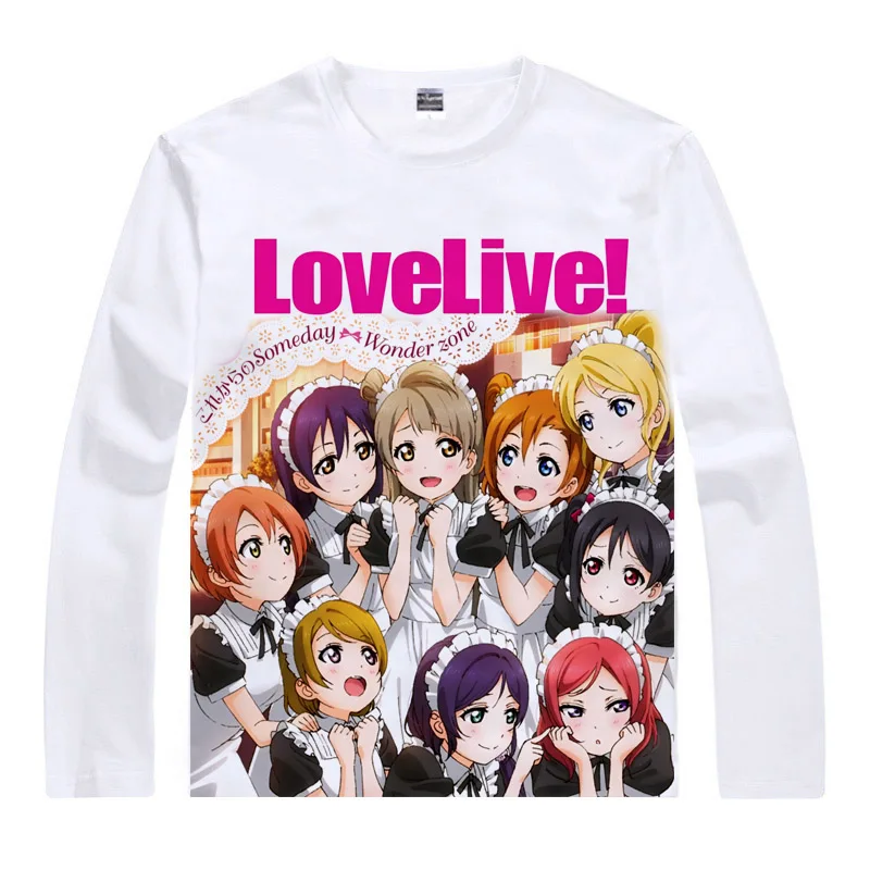 Coolprint японский аниме рубашка Love Live School Idol футболки мульти-стиль с длинным рукавом Kotori Minami Eli Ayase Косплей Kawaii