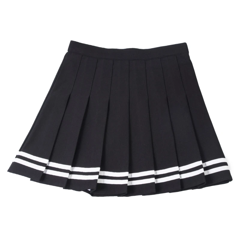Милая плиссированная юбка в стиле Лолиты, Женская Милая Мини-юбка с высокой талией, а-силуэт, Матросская юбка, новая школьная форма Harajuku для девочек, Полосатая юбка