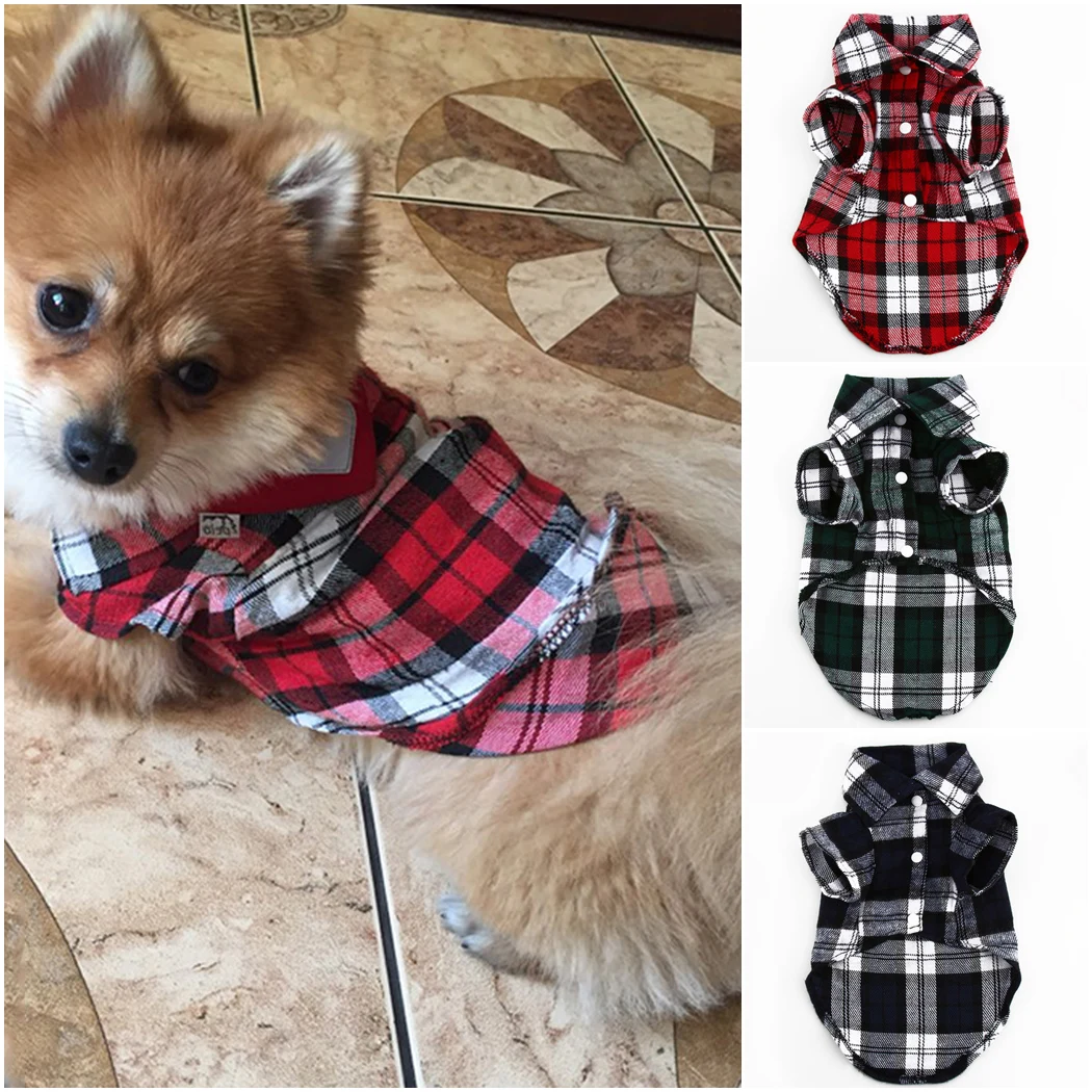 Новинка Повседневная клетчатая рубашка Legendog с отворотами для собак куртка