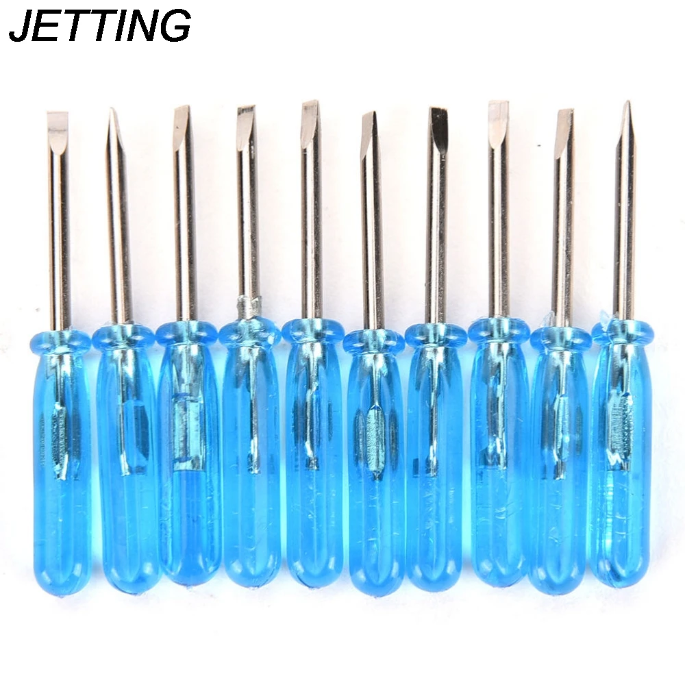 10pcs 4.6cm 2mm Phillips Slotted Cross Head Mini Screwdriver for iPhone Samsung Mobile Phone Laptop Repair Open Tool