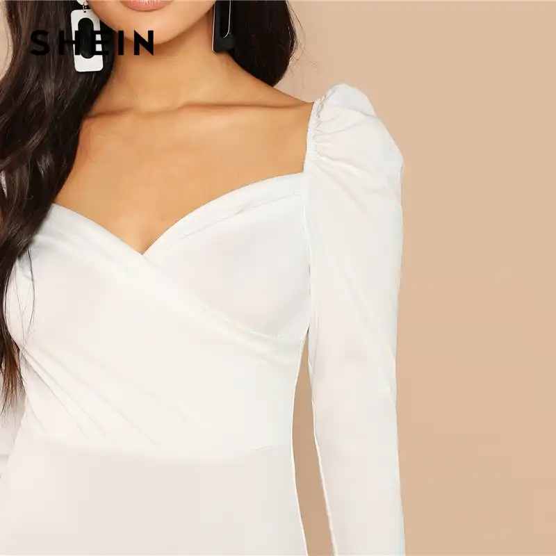 gathered sleeve surplice neck ruched jumpsuit