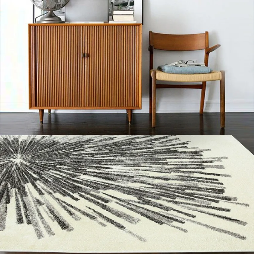 

Post modern geometric machine weaved living room rug, area rug ,big size Nordic home decoration bedside carpet