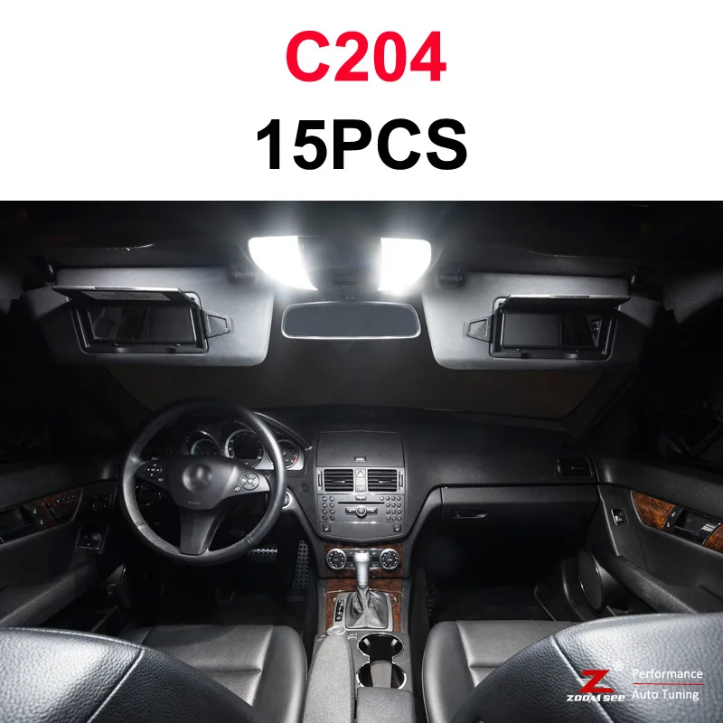 Идеальный белый светодиодный светильник Canbus для Mercedes Benz C class W202 W203 W204 S202 S203 S204 C203 C203 C204 C204(93-14 - Испускаемый цвет: C204 Coupe - 15PCS