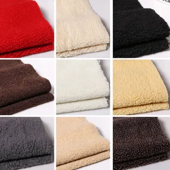 

Thick solid color imitation lambs plush cloth cotton velvet plush shoes and hats warm lining handmade diy fabric 1m