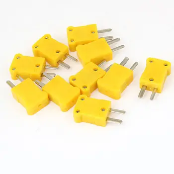 

Yellow Plastic Housing 2 Pins Male Thermocouple Plug K Type
