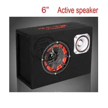 New arrival 6 inch 12v , 220v car audio hifi portable active speakers for Bus,Van, KTV boom box stage hifi speaker subwoofers