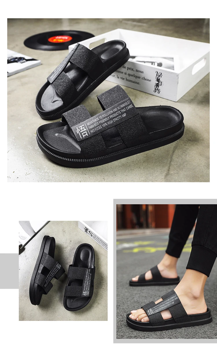 Zapatillas hombre; Новинка года; летние сандалии; мужские модные тапочки на плоской подошве; удобные мужские вьетнамки; уличная пляжная обувь для отдыха