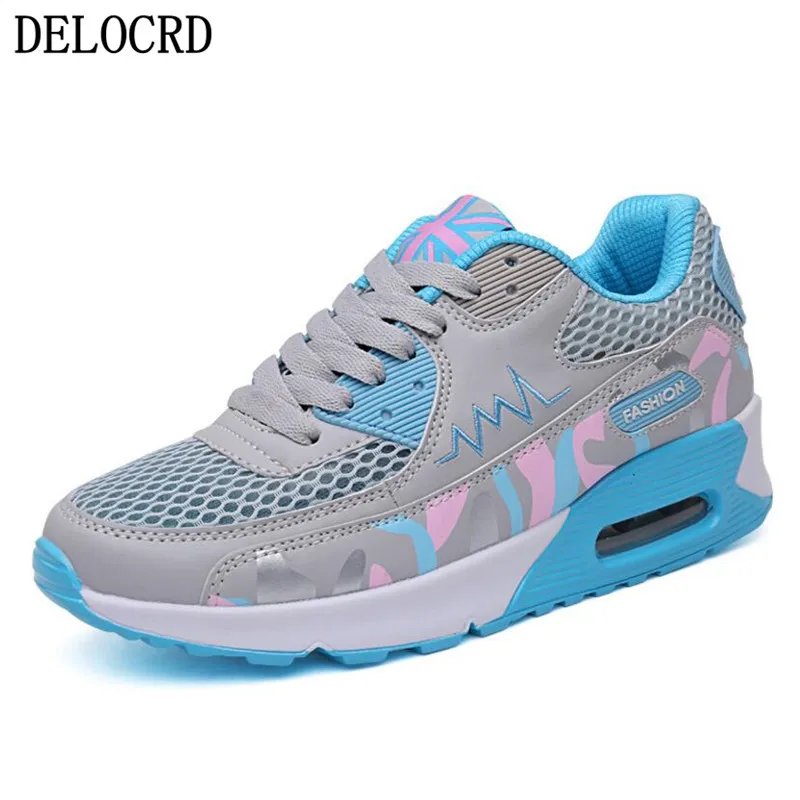 Online Zapatos de cojín de aire primavera otoño nuevos zapatos de mujer Zapatillas de deporte aire moda Casual zapatos de verano al aire libre señoras cojín zapatos