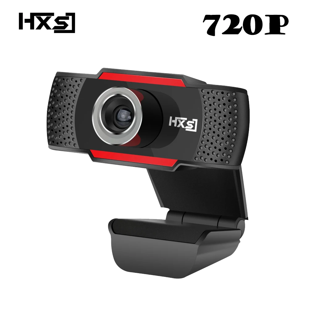 

HXSJ USB HD Camera 720P Rotatable PC Laptop Webcam Conferencing Recording with Noise-canceling Mic Clip on Style Plug and Play